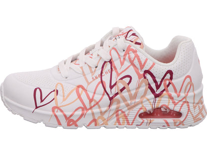 Skechers Damen Sneaker Spread The Love in weiß-schwarz-kombiniert