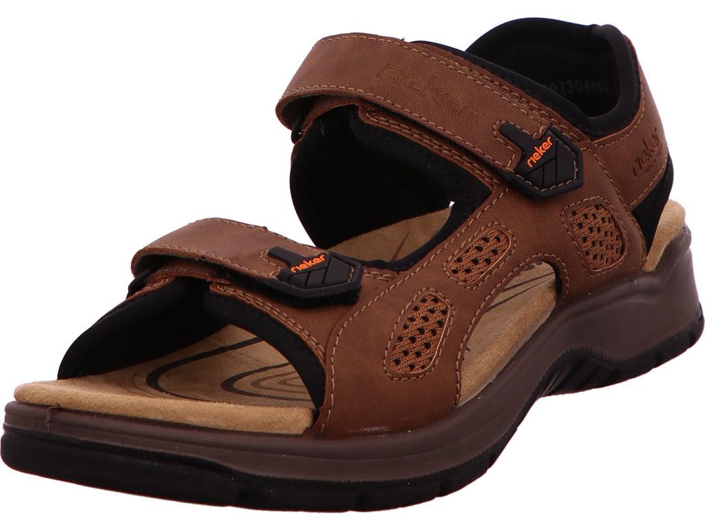 Rieker Herren Sandalette  in braun-bunt-kombiniert