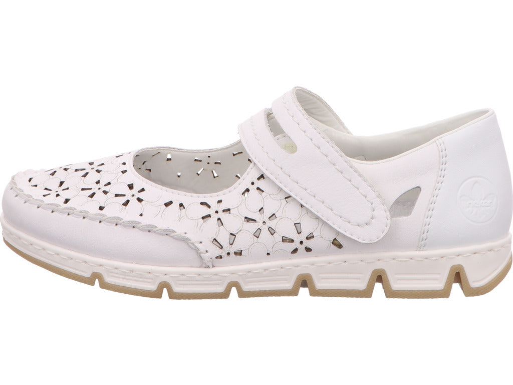 Rieker damesslippers in het wit