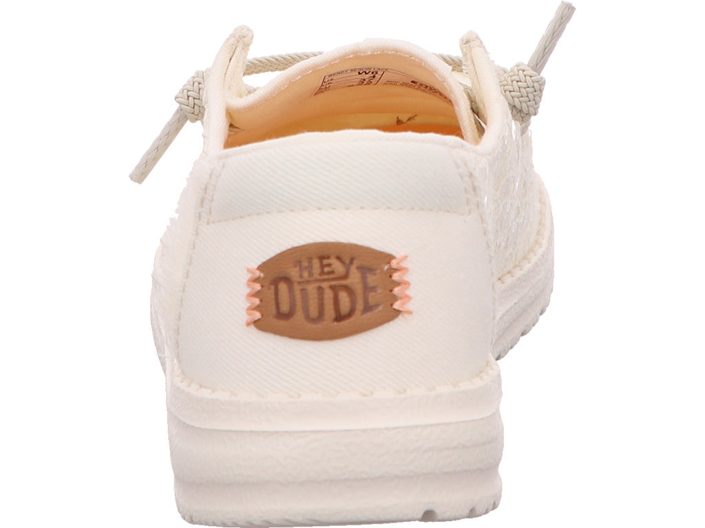 Hey Dude Damen Slipper Wendy Chrochet Lace in weiß