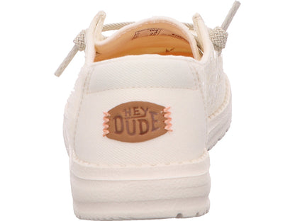 Hey Dude Damen Slipper Wendy Chrochet Lace in weiß