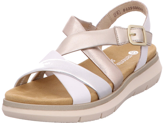 Remonte Damen Sandalette  in weiß-bunt-kombiniert