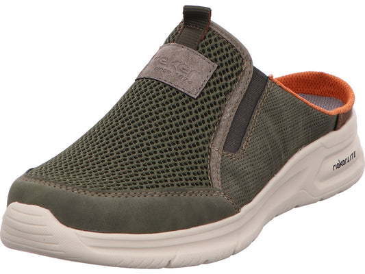 Rieker Herren Clog / Töffler  in grau-bunt-kombiniert