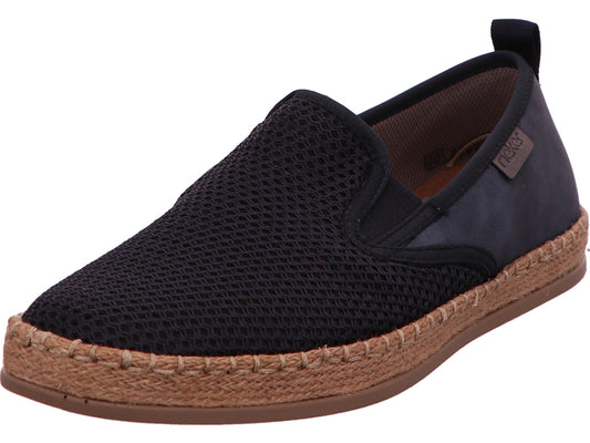 Rieker Herren Slipper  in blau-bunt-kombiniert