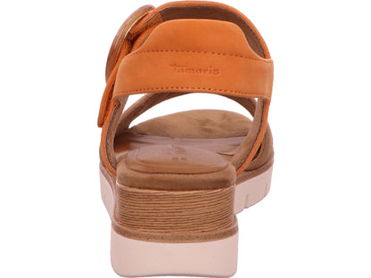 Tamaris Damen Sandalette  in braun-bunt-kombiniert