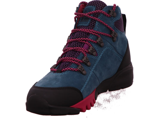Waldläufer Damen Stiefel H-Amiata in blau-bunt-kombiniert