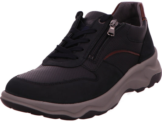 Waldläufer Herren Halbschuh Max in blau-bunt-kombiniert