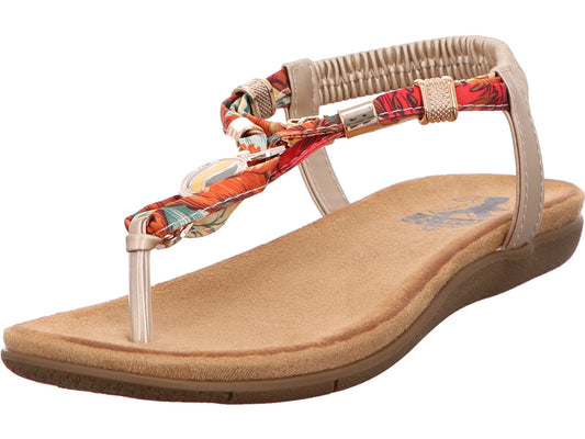 Cosmos-Cordes GmbH Damen Sandalette  in gold-bunt-kombiniert