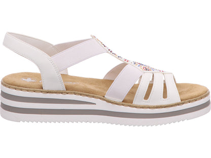Rieker Damen Sandalette  in weiß