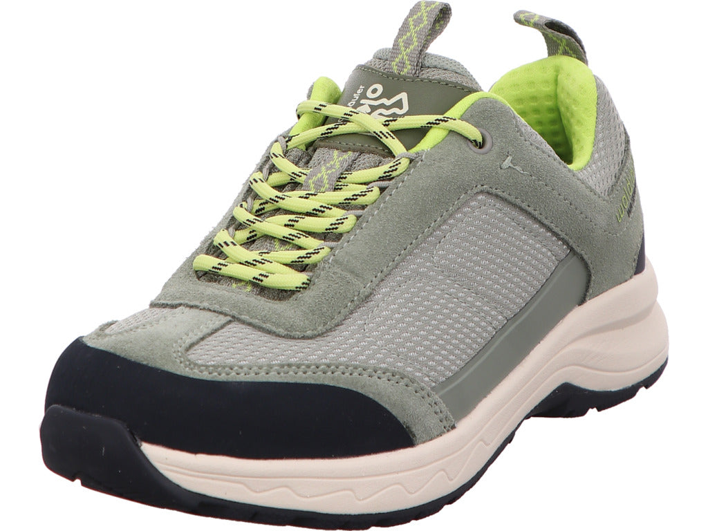 Waldläufer Damen Schnürschuh H-Freya in grau-bunt-kombiniert