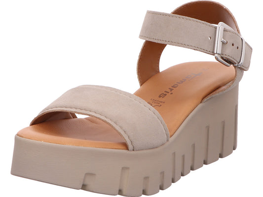 Tamaris Damen Sandalette  in taupe