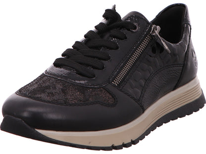 Rieker Damen Schnürschuh  in schwarz-kombiniert
