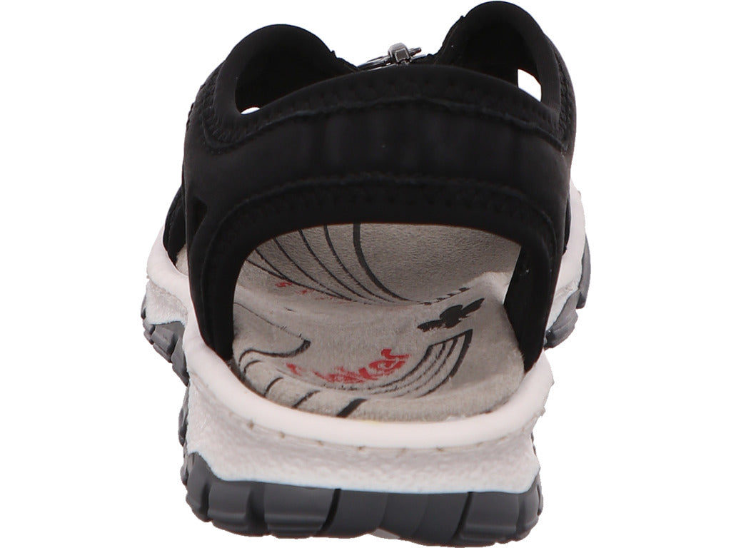 Rieker Damen Sandalette  in schwarz