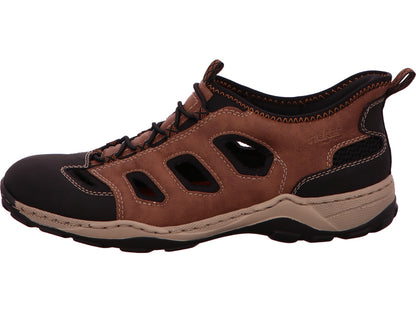 Rieker Herren Slipper  in braun-bunt-kombiniert