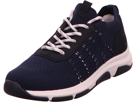 Remonte damessneakers in een blauw-gecombineerde uitvoering