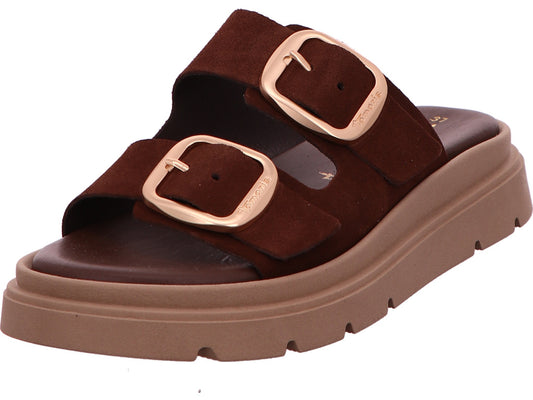 Tamaris Damen Pantolette  in dunkelbraun