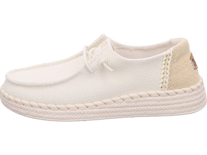 Hey Dude damesslippers Wendy espadrille in wit