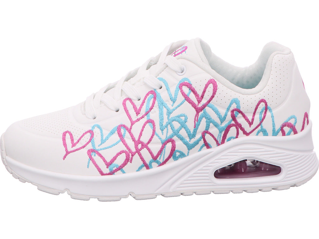 Skechers Damen Sneaker Uno - Golden Heart in weiß-bunt-kombiniert