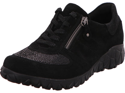 Waldläufer Damen Schnürschuh  in schwarz