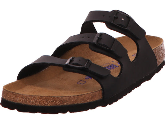 Birkenstock Damen Pantolette Florida Soft Footbed in schwarz