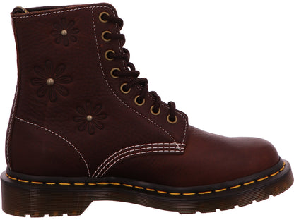 Dr. Martens Damen Stiefel 1460 Flower 8 Eye Boot in dunkelbraun