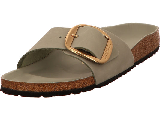 Birkenstock Damen Pantolette Madrid Big Buckle in grün
