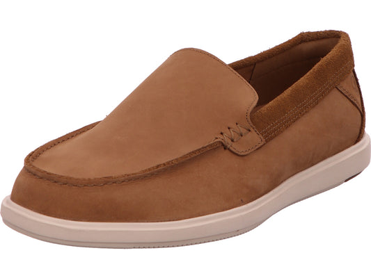 Clarks herenslippers in bruin-gecombineerd