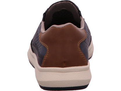 Rieker Herren Slipper  in blau-bunt-kombiniert