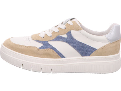 Tamaris Damen Sneaker  in weiß-bunt-kombiniert