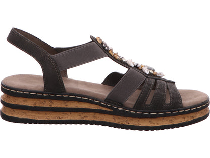 Rieker Damen Sandalette  in grau