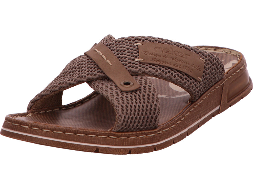 Rieker herenmuiltjes in beige-multicolor combinatie