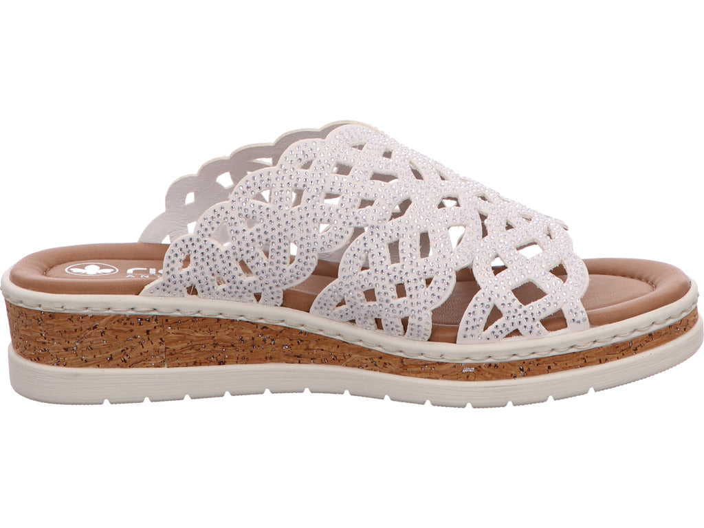 Rieker Damen Pantolette  in weiß