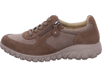 Waldläufer Damen Schnürschuh H-Havy Soft in braun-kombiniert