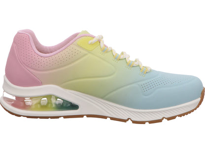 Skechers Damen Sneaker Uno 2-Color Waves in weiß-schwarz-kombiniert