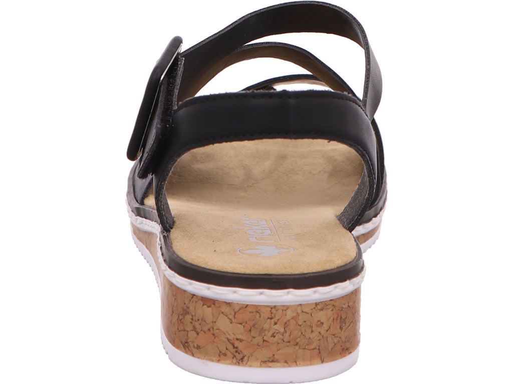 Rieker Damen Sandalette  in schwarz