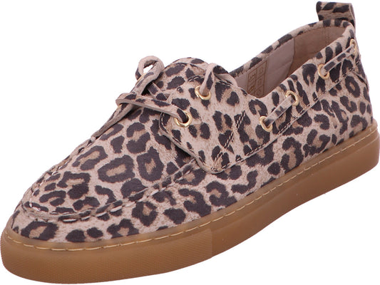 Poelman Damen Slipper  in beige-kombiniert