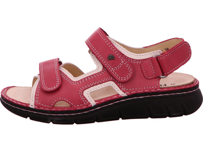 Finn Comfort Damen Sandalette Wanaka-S in rot-bunt-kombiniert