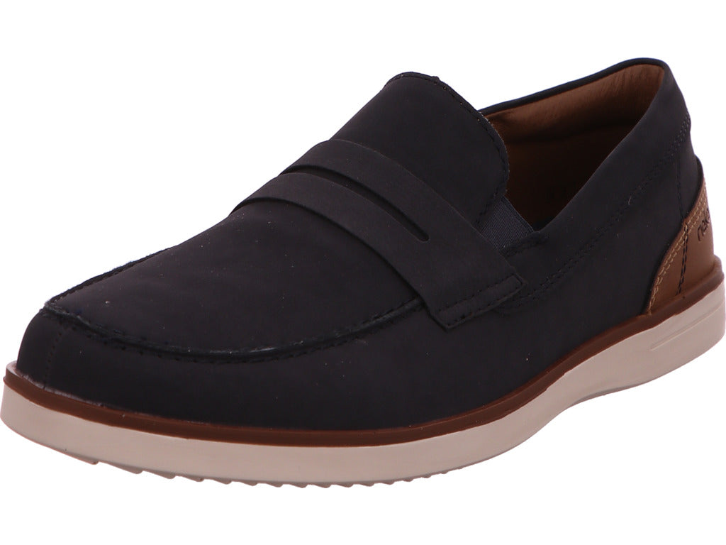Rieker Herren Slipper  in blau-bunt-kombiniert