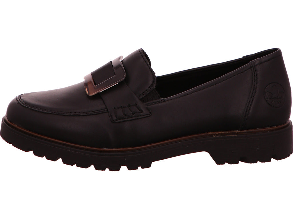 Rieker Damen Slipper  in schwarz