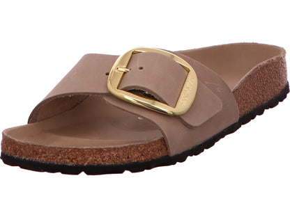 Birkenstock Damen Pantolette Madrid Big Buckle in hellbraun