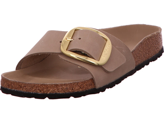 Birkenstock Damen Pantolette Madrid Big Buckle in hellbraun