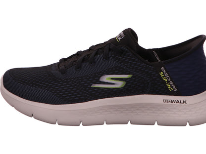 Skechers Herren Slipper Flex-New World in blau-bunt-kombiniert