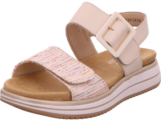 Remonte Damen Sandalette  in beige-bunt-kombiniert