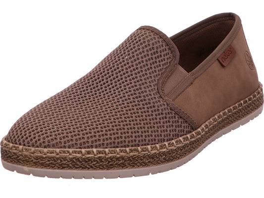 Rieker Herren Slipper  in braun-kombiniert