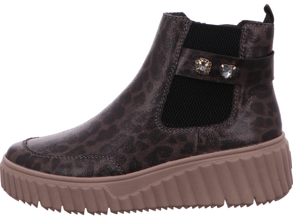 Rieker Damen Stiefel  in grau-bunt-kombiniert
