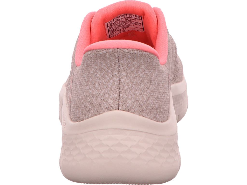 Skechers damesslippers Go Walk Flex Safiya in beige-multicolor combinatie