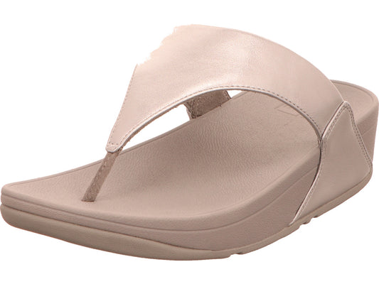 FitFlop Damen Pantolette Lulu Glitter Toe-Thongs in silber