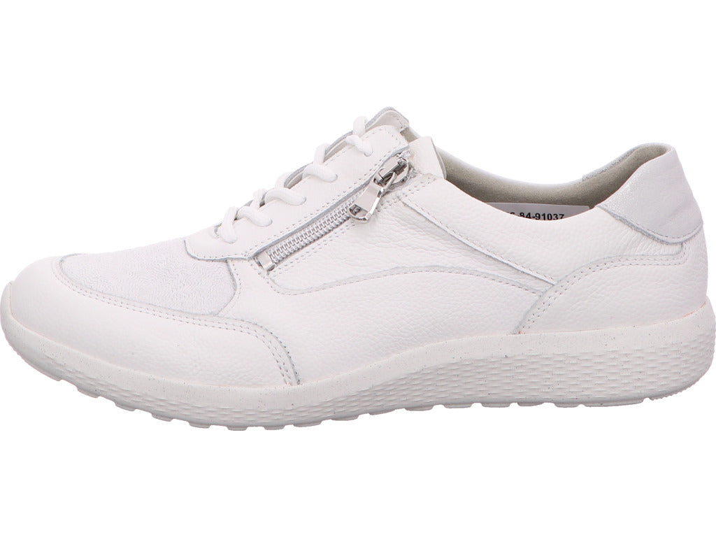 Waldläufer damesschoen K-Kalea met veters in een wit-multicolor combinatie