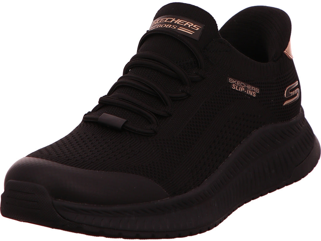 Skechers Damen Sneaker Bobs Squad 4 Dire Step in schwarz