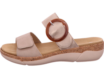 Remonte Damen Pantolette  in beige-kombiniert